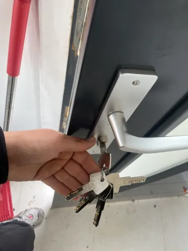 Installation serrure a 3 points a galet avec remplacement du canon européen et la poignée au Cannet , Cannes, FDS FAY DEPANN SERVICES